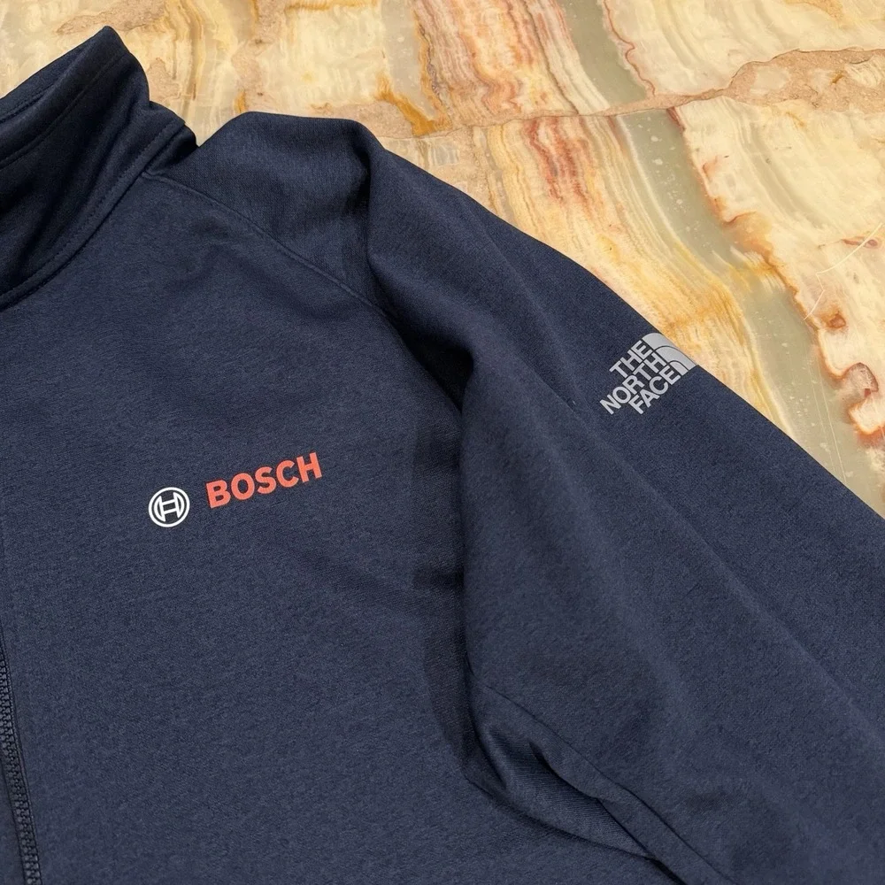 The North Face Apex Soft Shell Jacket Bosch Logo Navy Full Zip Men's LT